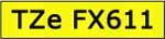 Brother TZFX611 - Svart på gult - Rull (0,6 cm) skriverteip - for Brother PT-D210, D600, H110, H200; P-Touch PT-1005, E550, H107; P-Touch Cube Plus...