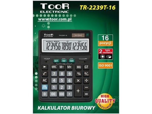 Kalkulator Toor Electronic TR-2239 16-posisjoner (KA6905)