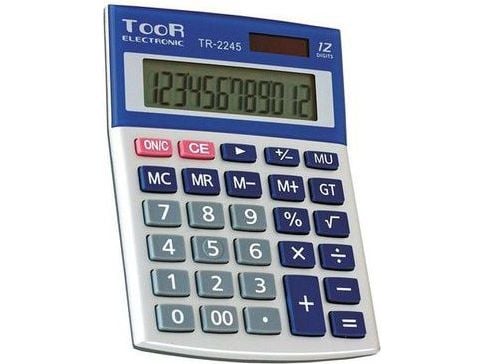 TR-2245 TOOR kontorregnemaskin 12-posisjoner