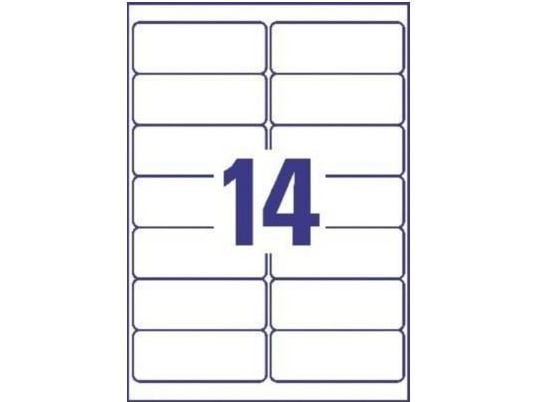 Etiketter Avery 99,1x38,1 mm transparent - (25 ark x 14 stk.)