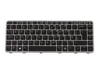 HP Elite - Tastatur - bakbelysning - Storbritannia - for EliteBook Folio 1040 G1