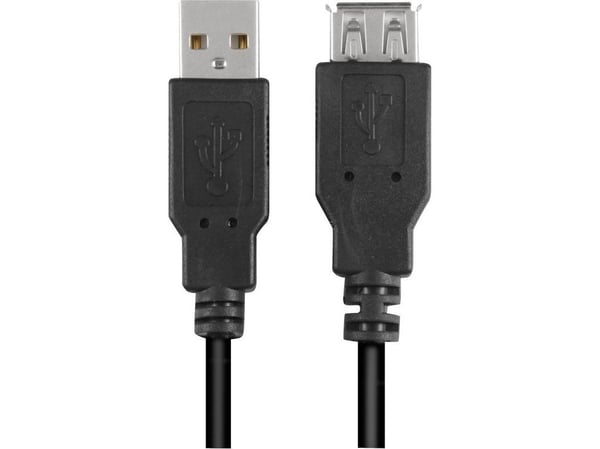 Sharkoon - USB-forlengelseskabel - USB (hunn) til USB (hann) - USB 2.0 - 2 m - svart