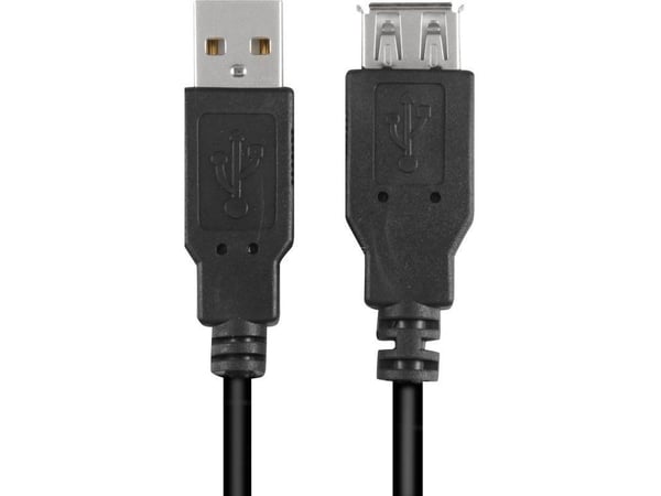 Sharkoon - USB-forlengelseskabel - USB (hunn) til USB (hann) - USB 2.0 - 50 cm - svart