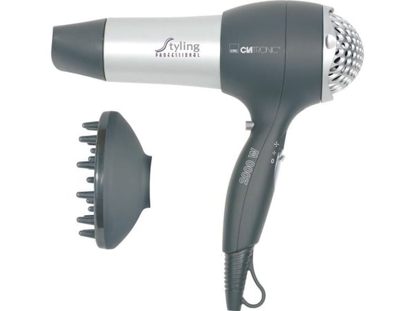 Clatronic HTD 3055 hårtork 2000 W, grå/silver