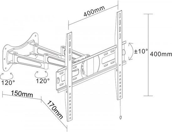 Libox väggfäste LB-410 23" - 48"