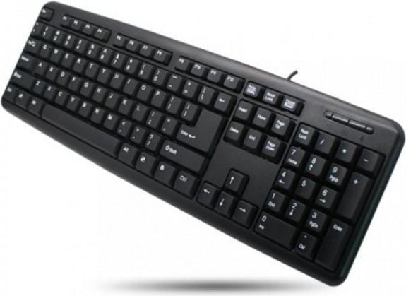 Techly IDATA 955-UBK-AM, Full størrelse (100 og), Koblet med ledninger (ikke trådløs), USB, Sort