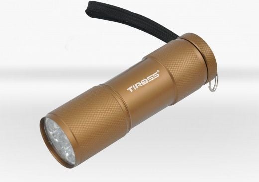 Tiross TS-733 lommelykt med batteri 9 LED