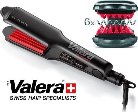 Valera 647.02, Lockstång med textur, 210 °C, svart, röd, 3 m
