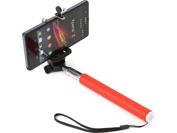Omega selfie-stativ monopod OMMPKR, rød (43021)