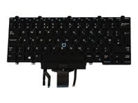 Dell - Erstatningstastatur for bærbar PC - med Trackpoint - bakbelysning - QWERTY - Storbritannia - svart