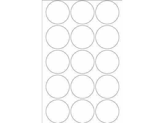 HERMA 2277, Läpinäkyvä, Ympyrä, 16 arkkia, 16 mm, 16 mm, 1,6 cm