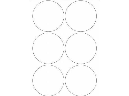 HERMA - Papir - matte - permanent klæbemiddel - hvit - 50 mm rund 192 etikett(r) (32 ark x 6) etiketter