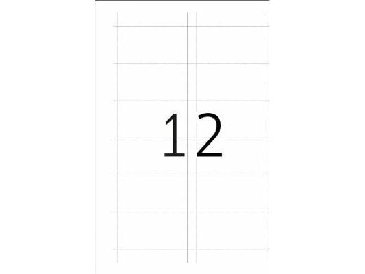 HERMA Special - Ikke-adhesiv - perforert - hvit - 75 x 40 mm 300 kort (25 ark x 12) etiketter til navneplater