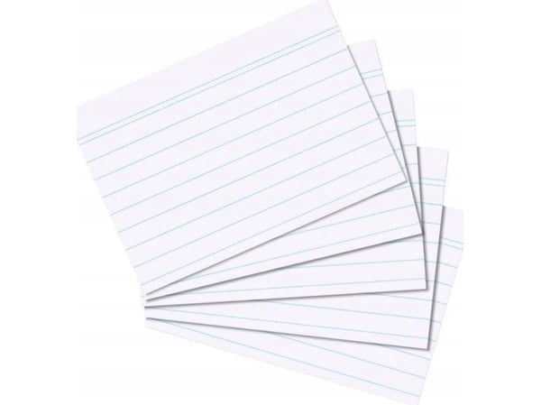 herlitz-kortit, DIN A7, vuorattu, valkoinen paperi, 170 g/m², puuvapaa, riviväri: sininen, kaksinkertainen (1150705)