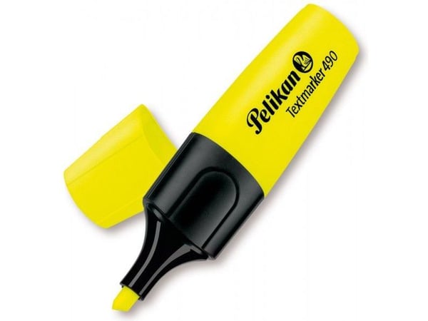 Pelikan 490 Textmarker, 1 styck, Gul, Gul, Polypropylen (PP)