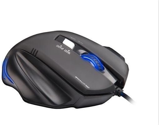 C-TECH MYSCT3221, Høyre hendt, Optisk, USB Type-A, 2400 DPI, Svart, Blå