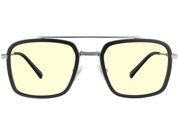 Gunnar Optiks EDI-12301, Unisex, Neliö, Ruostumaton teräs, Ruostumaton teräs, Meripihka, 1 vuosi/vuosia