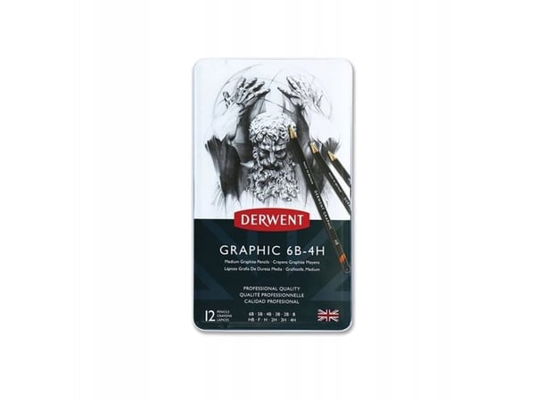 Derwent Graphic blyanter 12 stk. sæt "medium"