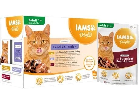 Iams Cat Adult Land collection in Gravy 12x85g