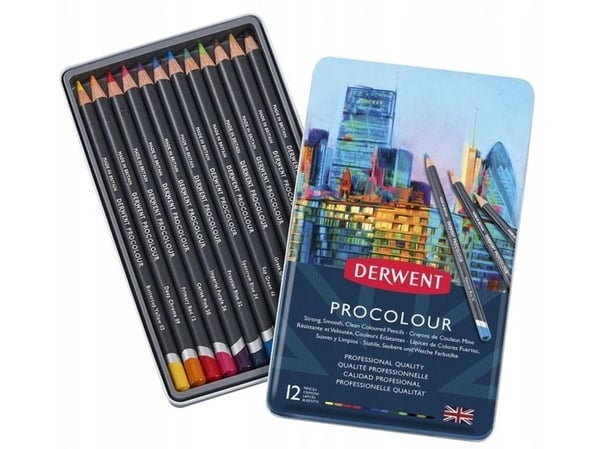Derwent Procolour pencil - 12 stk. i tinæske