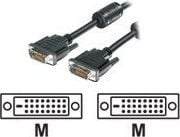Equip 118933, 3 m, DVI-D, DVI-D, Hankjønn, Hankjønn, Sort