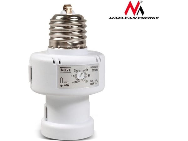 Maclean MCE21W E27 100W hehkulamppukannatin