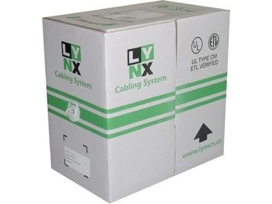 Lynx CS installasjonskabel Cat6, strømkabel, PVC, 305 m-boks (LX-STR-UTP6-GR)