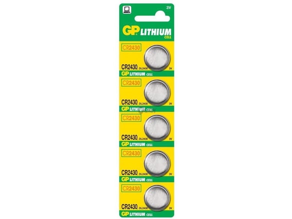 GP Lithium knapcelle CR2450, 5-pak