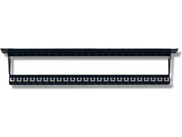 Intellinet Network Solutions patchpanel 24 portar för Keystone-moduler, 1U, svart (720328)