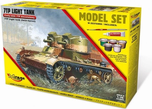 Mirage Hobby 835094 modellsett 7TP lett tank tvillingtårn