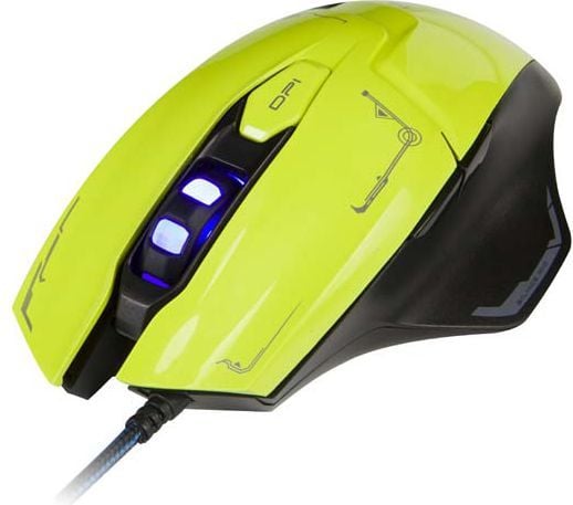 E-blue Mazer M642, Oikeakätinen, Optinen, USB A-tyyppi, 2500 DPI, Vihreä