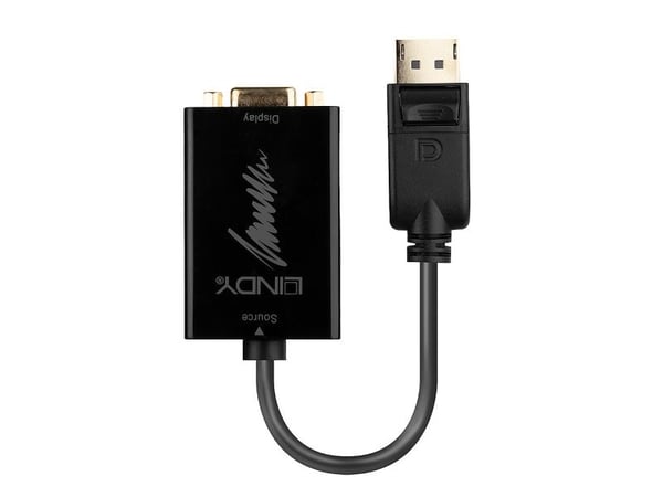 Lindy 41006, 0,15 m, VGA (D-Sub), DisplayPort, Hankjønn, Hunkjønn, Rett