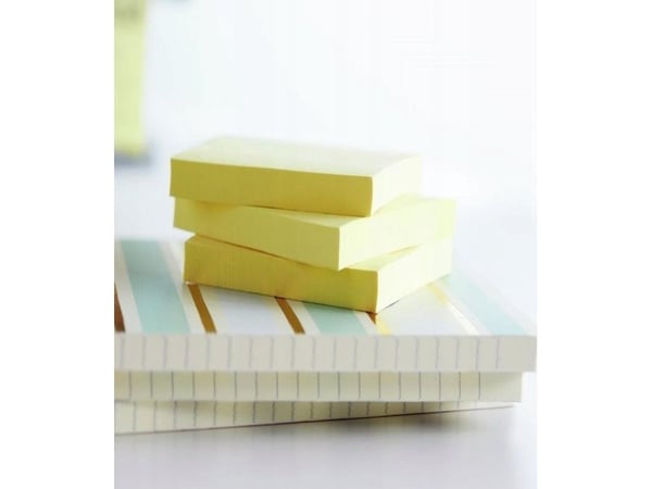 Post-it POST-IT SELVklebende BLOKK, GUL, 100 ARK, 76X76 MM XX-0048-05550