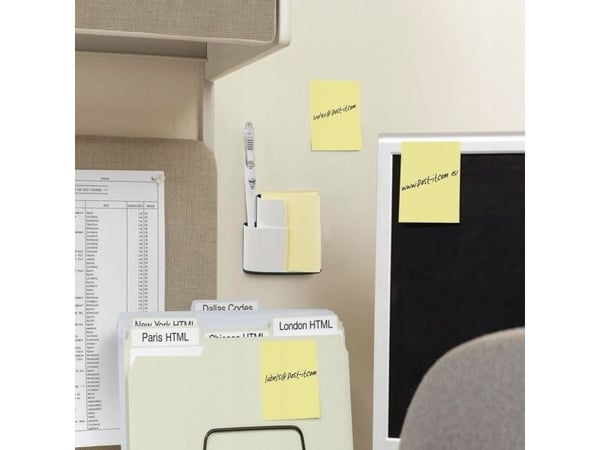 Post-it POST-IT SELVklebende BLOKK, GUL, 100 ARK, 76X76 MM XX-0048-05550