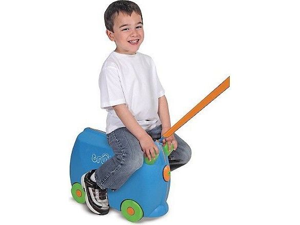 Trunki Terrance, Tralle, Hard overflate, Blå, Plast, 4 hjul, Glidelås