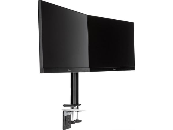 Iiyama DS1002C-B1 - Monteringssett - justerbar arm - for 2 skjermer - svart - skjermstørrelse: 10"-30" - skrivebordsmonterbar - for ProLite E2783QS...