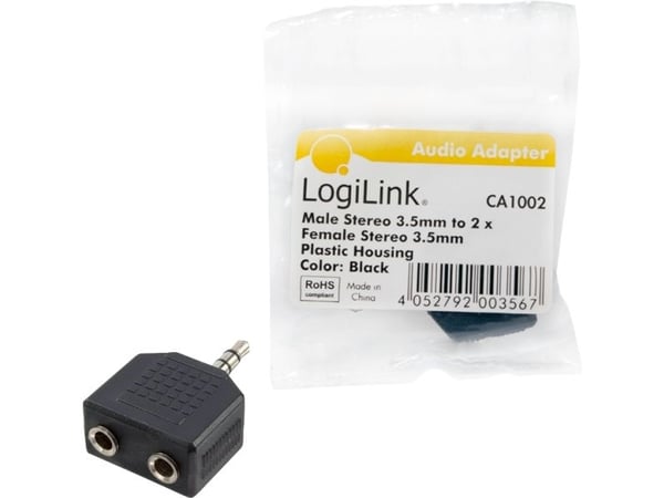 LogiLink CA1002, 3.5mm, 2x3.5mm, Lajittelu