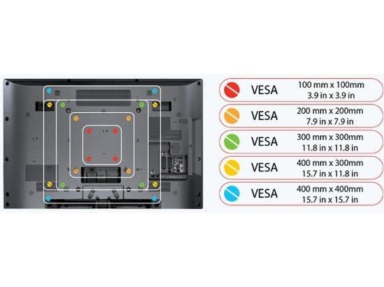 Equip 650401, 106,7 cm (42"), 75 x 75 mm, 200 x 200 mm, -12 - 3°, Stål, Sort