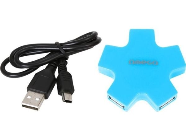 USB HUB Omega 4x USB Blue (43520)