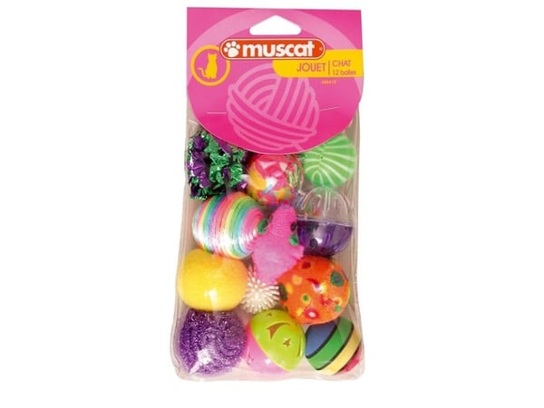 Zolux Set of 12 balls, katteleke baller