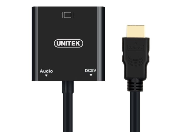 UNITEK Y-6355, VGA (D-Sub), HDMI-tyyppi A (vakio), Uros, Naaras, Musta, HDMI naaras - micro HDMI koiras, HDMI naaras - mini HDMI koiras