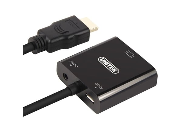 Unitek Y-6355 - Videokonverterare - HDMI - VGA - svart