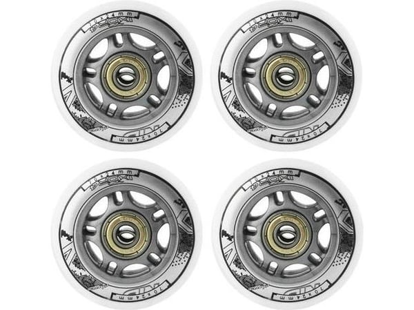 Nils Extreme hjul PU 76x24 82A hvit (16-30-010)