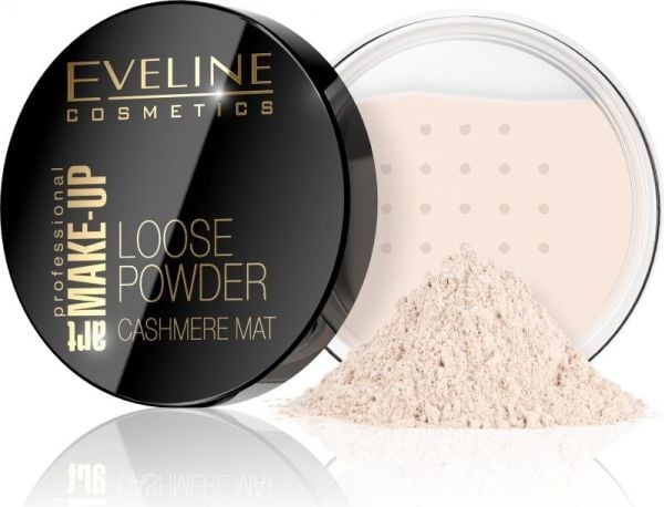 Eveline løspudder PUDER SYPKI LOOSE POWDER CASHMERE MAT nr 01 Transparent