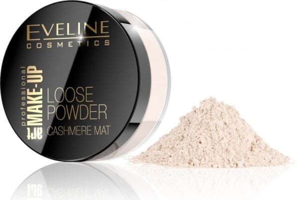 Eveline løspudder PUDER SYPKI LOOSE POWDER CASHMERE MAT nr 01 Transparent