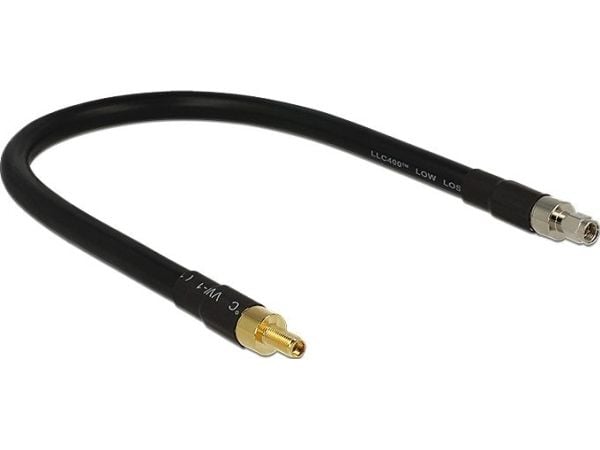 Delock - Antennekabel - SMA hun til SMA han - 40 cm - koaksial - sortti