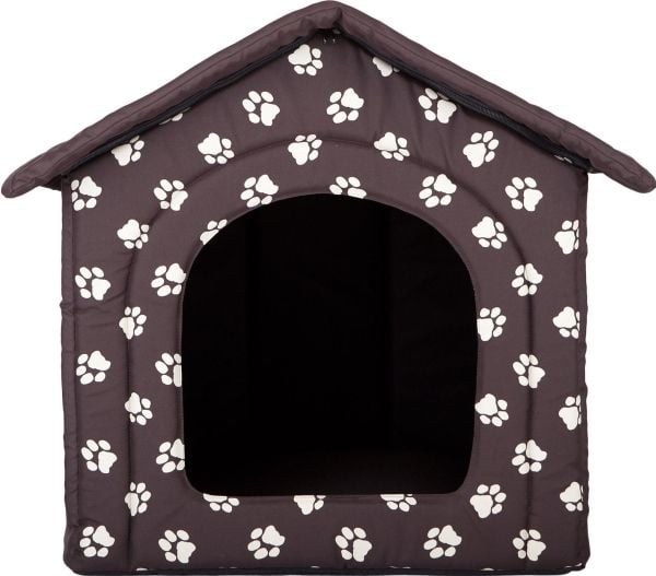 Hobbydog hundekurv med poter - brun R6