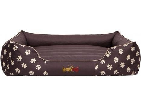 Hobbydog liggeunderlag Prestige - brun med poter XL