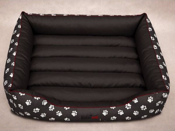 Hobbydog hundeseng Prestige - grå med poter L