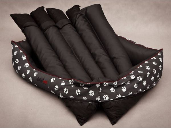 Hobbydog hundeseng Prestige - grå med poter L